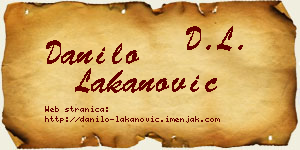 Danilo Lakanović vizit kartica